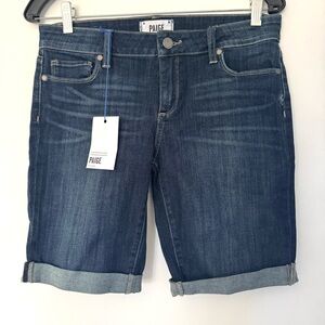 PAIGE Denim Jimmy Jimmy Bermuda Shorts in Dark Wash - Size 28 NWT